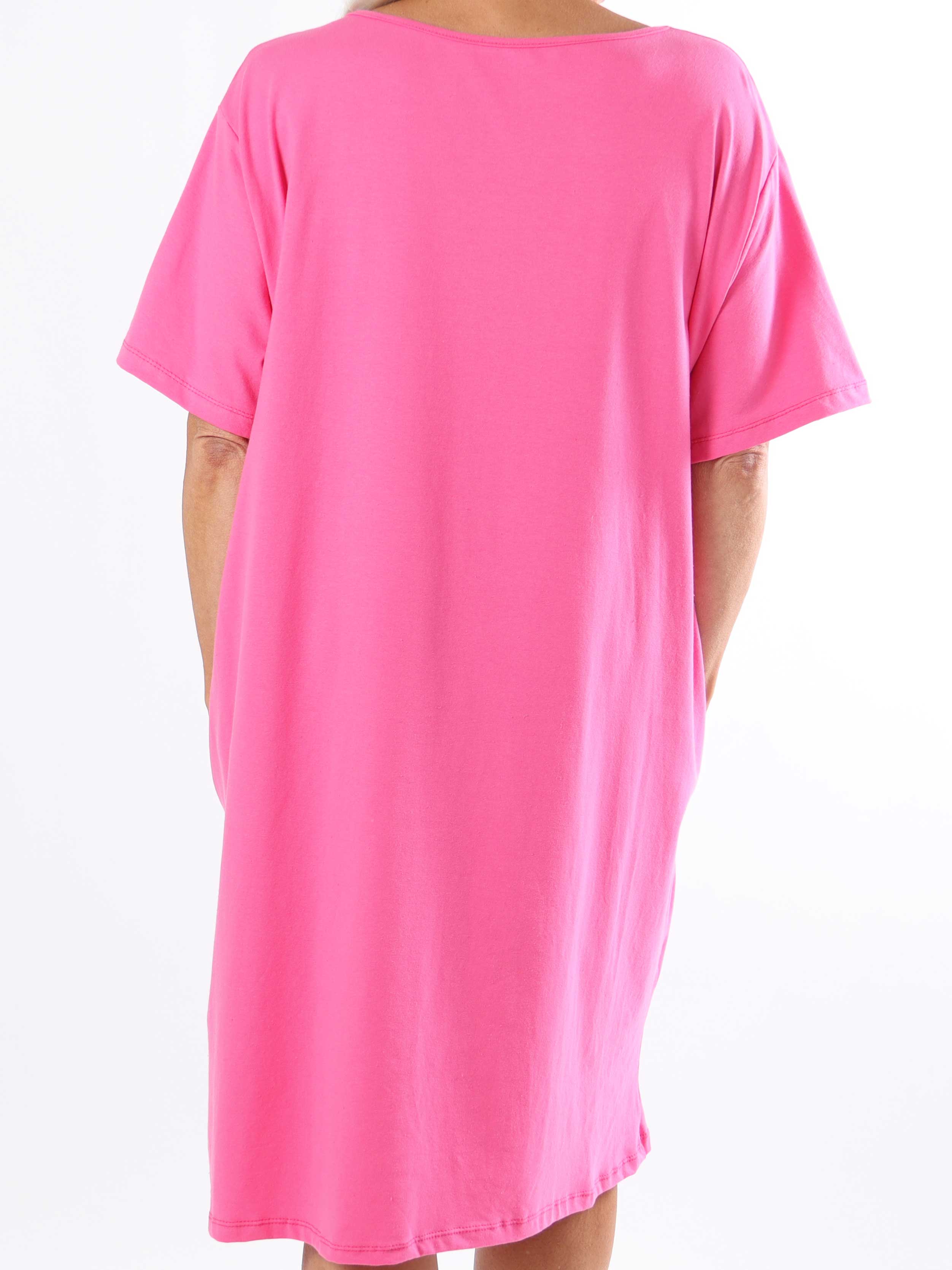 Mickey Dress - Plus size t-shirtklänning i bomull med ränder